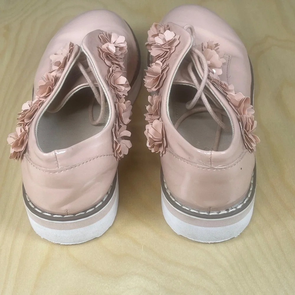 Zara Girls Flower Oxford Dress Shoes Pink Size 6‎